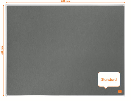 Nobo Filztafel – 58,6 × 42,9 cm – Grau