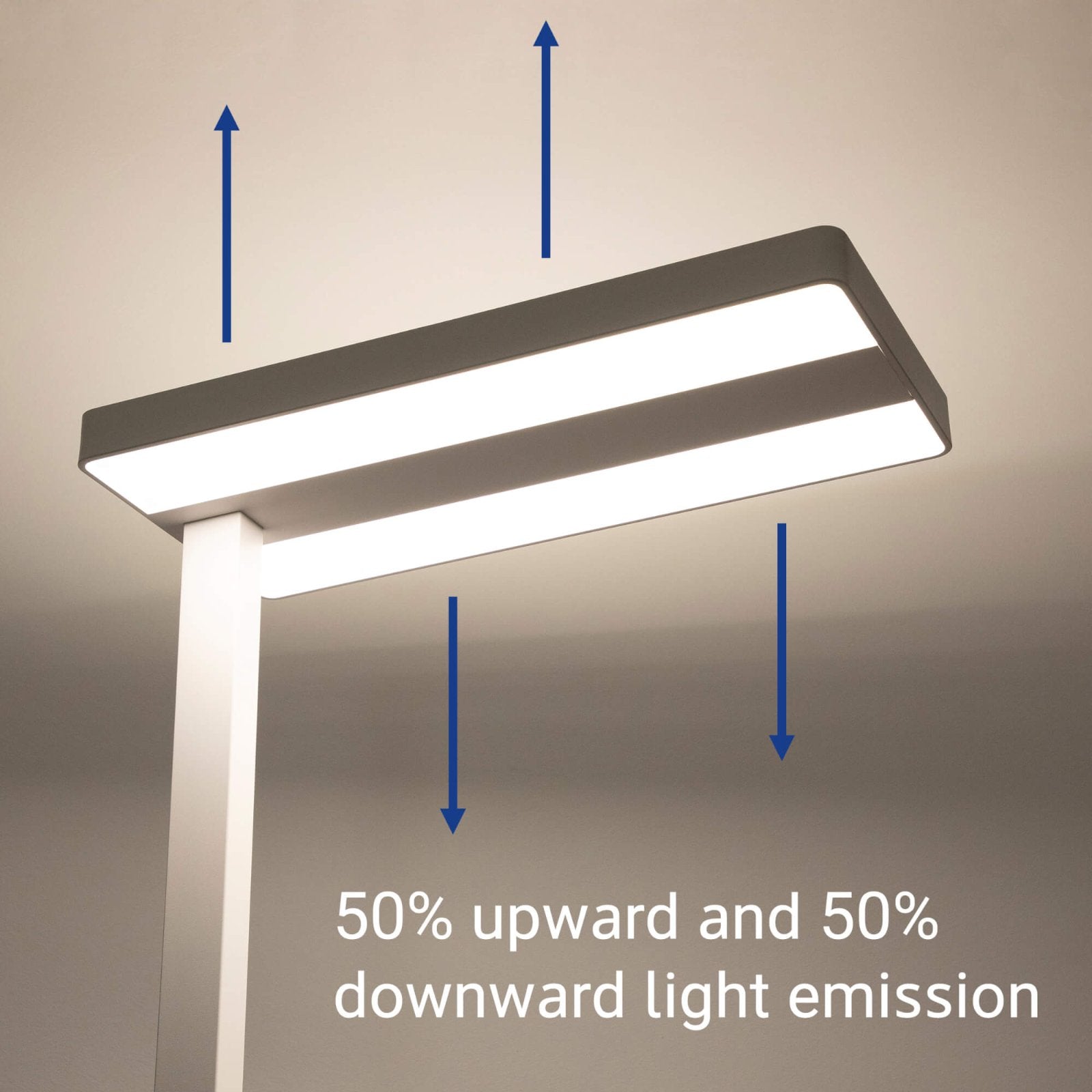 MAUL LED-Stehleuchte Javal – dimmbar – 4000 K – 13'060 lm 68 W – weiss, Aluminium