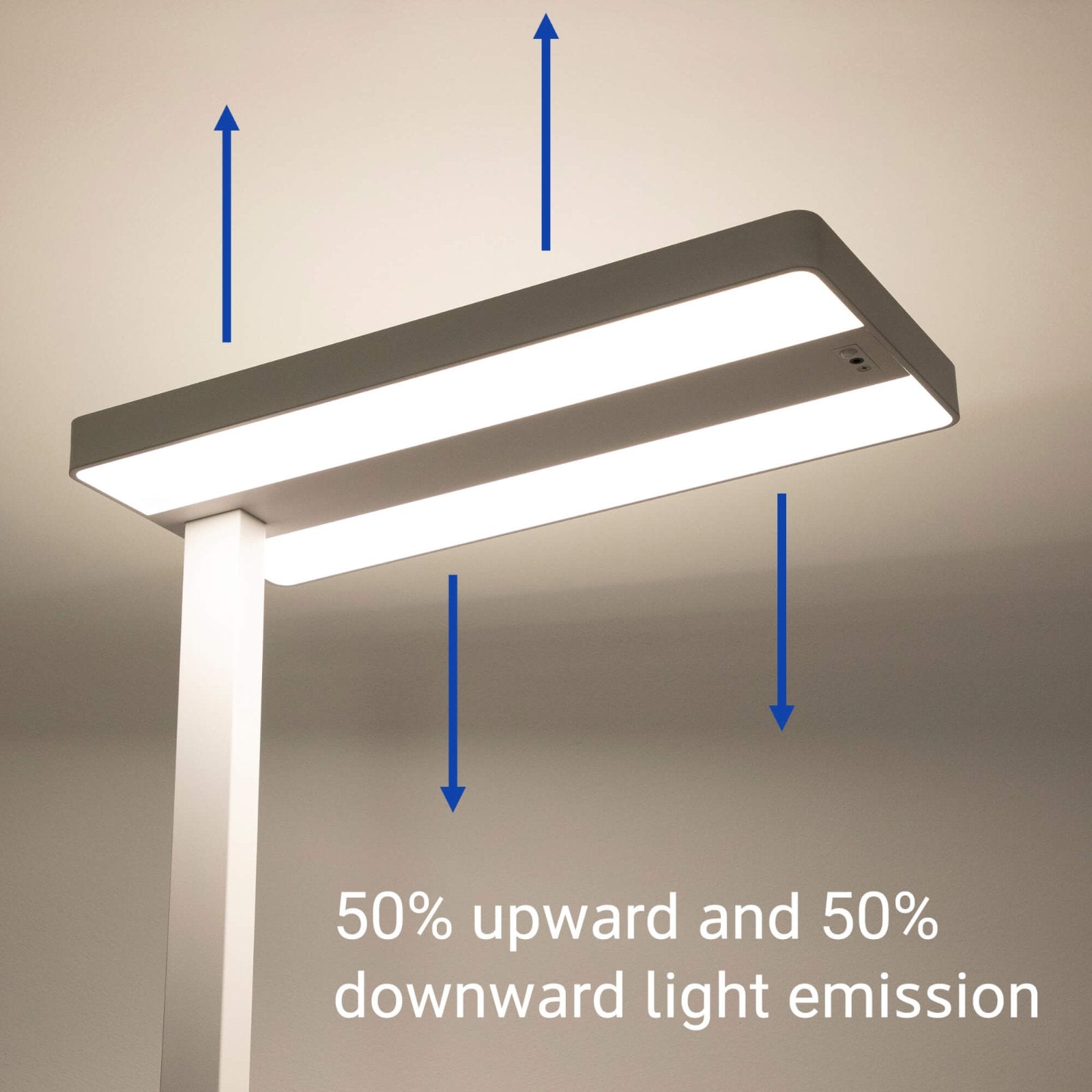 MAUL Stehleuchte LED MAULjuvis – dimmbar – 4000 K – 9'059 lm 80 W – weiss