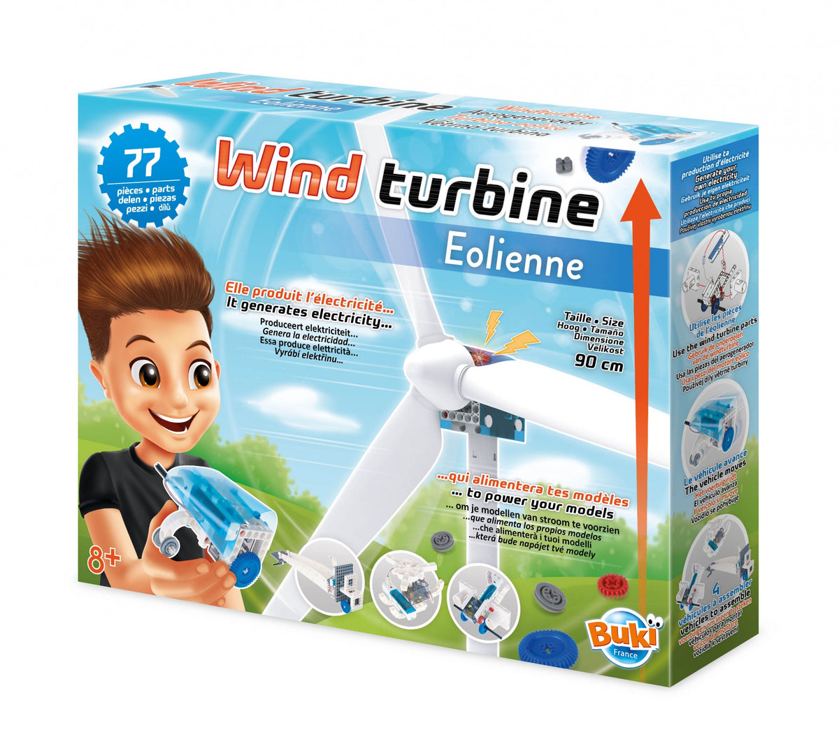 Buki Experimentier-Bausatz – Windenergie, batteriebetrieben, ab 8 Jahren, mehrsprachig