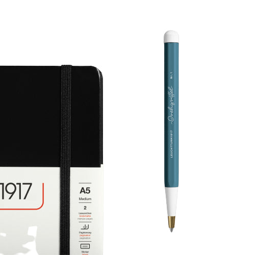 Leuchtturm Gelschreiber, Druckmechanik – Schwarz, Spitze 0,5 mm, dokumentenecht, nachfüllbar