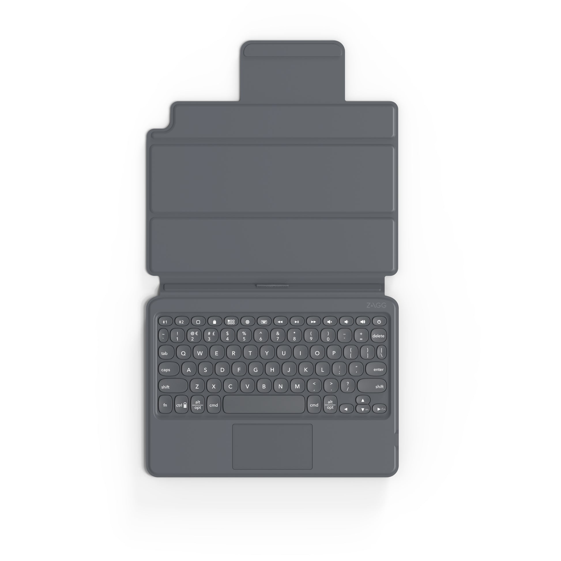 ZAGG KBD Pro Keys – Tastatur, Nordic-Layout, mit Touchpad, Schwarz/Grau – für Apple iPad 10,2"