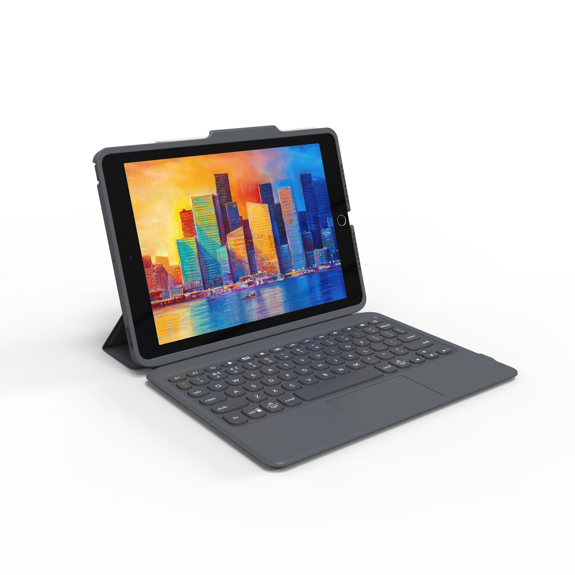 ZAGG Pro Keys – Tastatur, AR-Layout (AR), mit Touchpad, Schwarz/Grau – für Apple iPad 10,2"