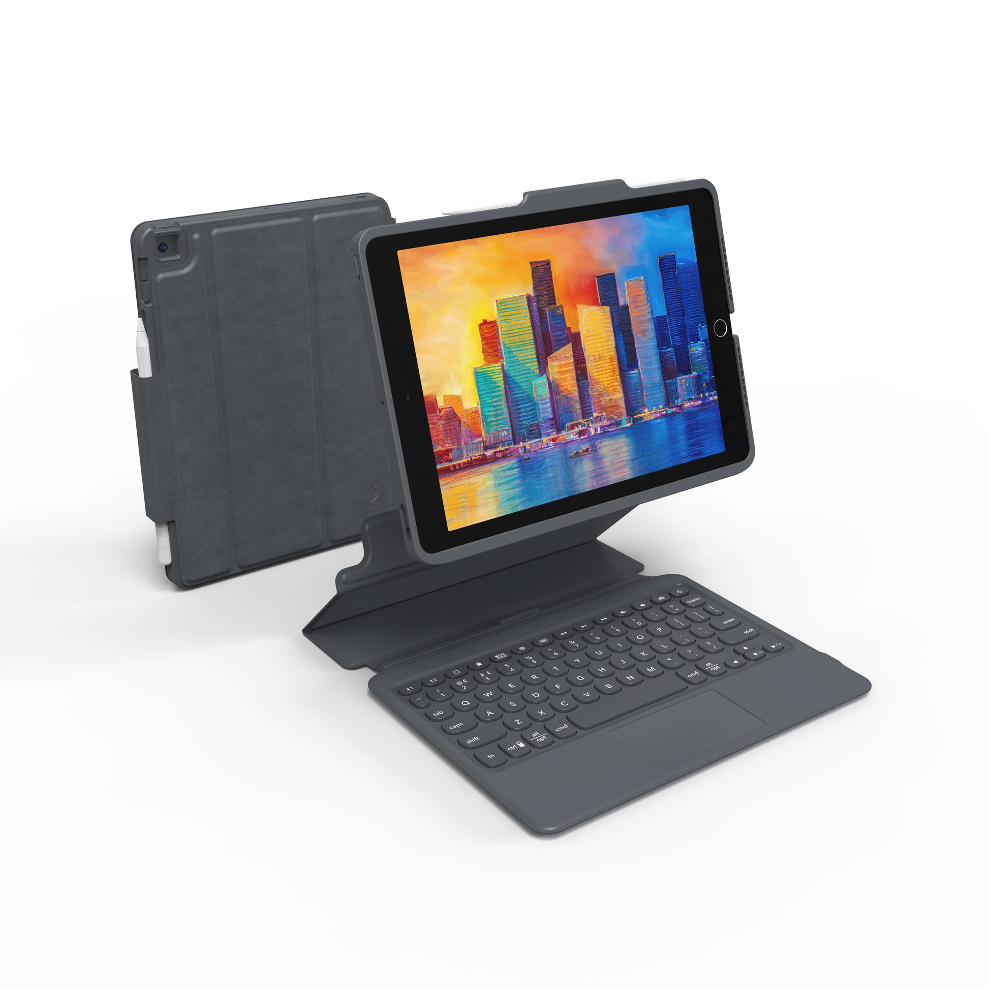 ZAGG KBD Pro Keys – Tastatur mit Touchpad, Schwarz/Grau – für Apple iPad 10,2"
