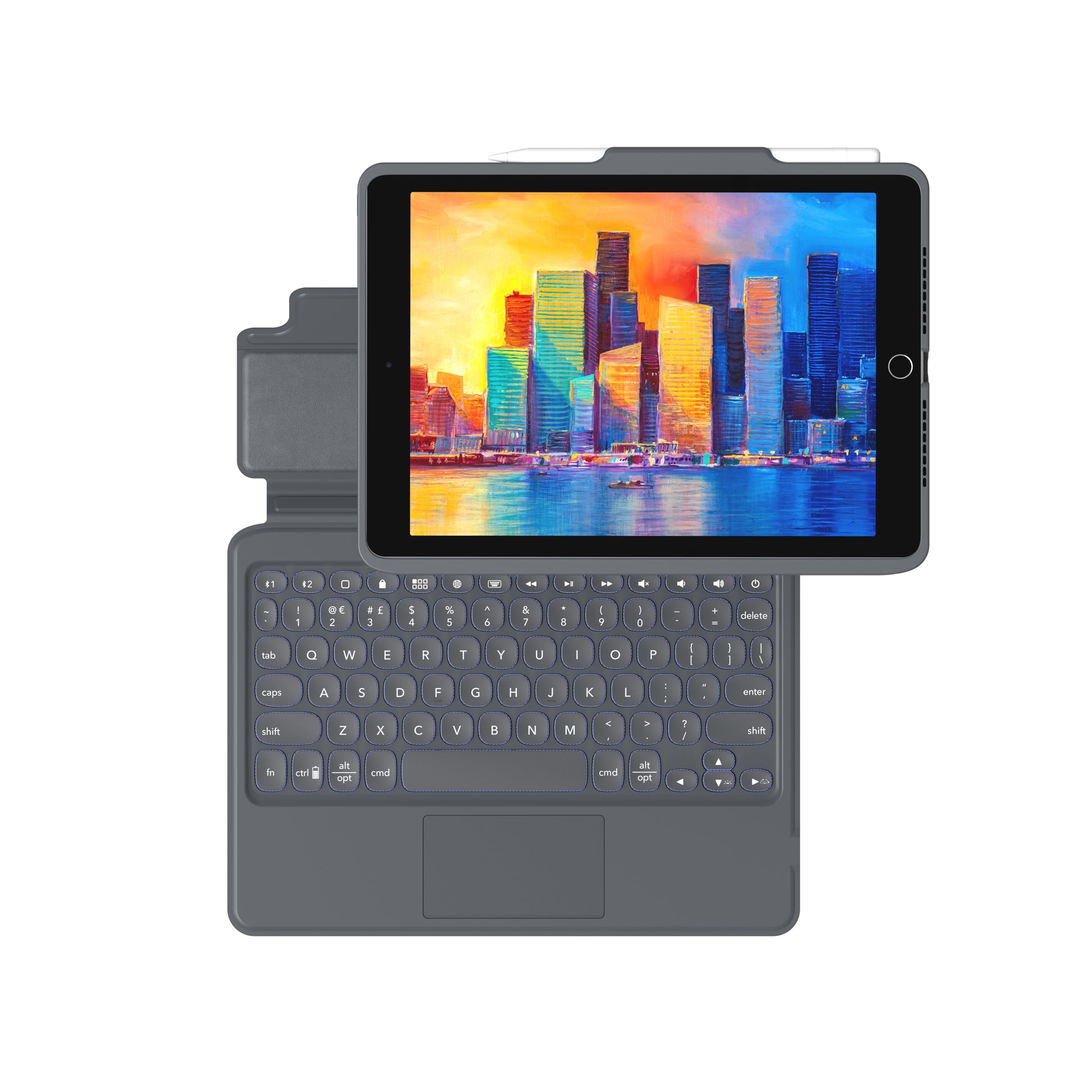 ZAGG KBD Pro Keys – Tastatur mit Touchpad, Schwarz/Grau – für Apple iPad 10,2"