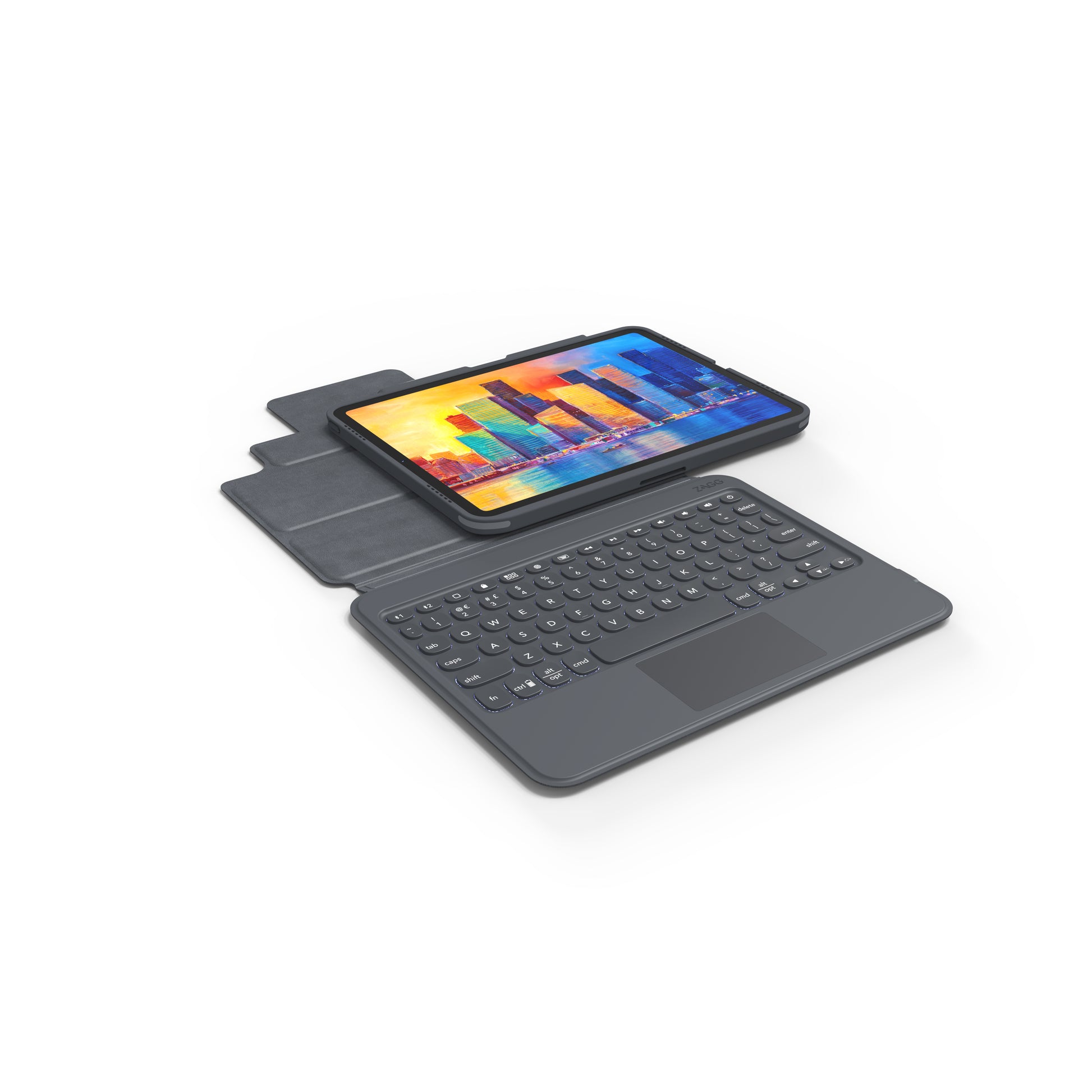 ZAGG KBD PRO KEYS – Tastatur mit Touchpad, Schwarz/Grau – für Apple iPad 10,9"