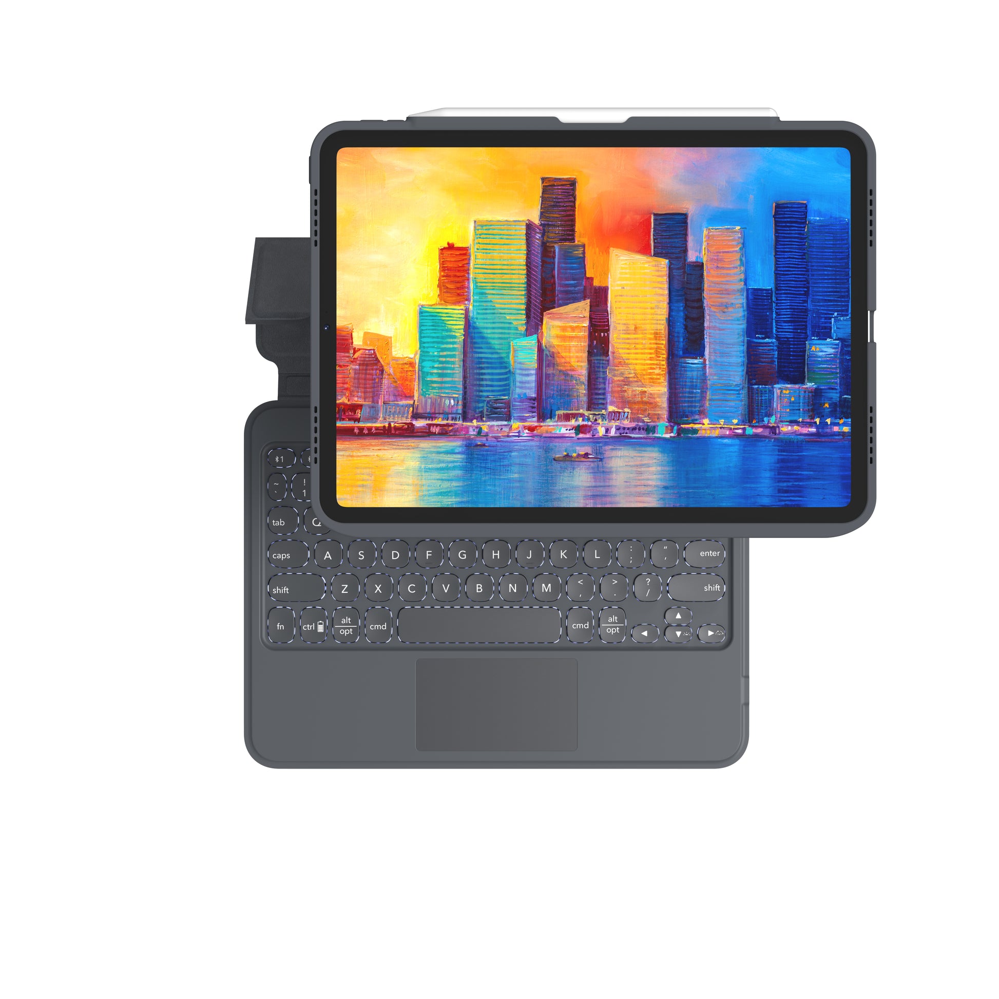 ZAGG KBD PRO KEYS – Tastatur mit Touchpad, Schwarz/Grau – für Apple iPad 10,9"