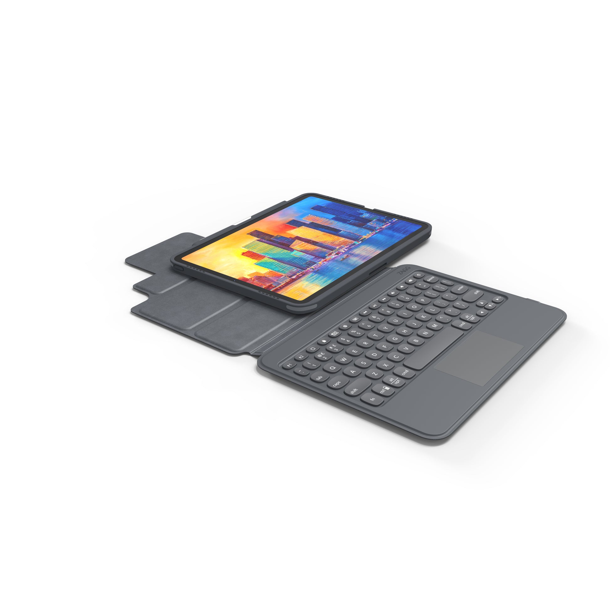 ZAGG KBD PRO KEYS – Tastatur, Arabisches Layout (AR), mit Touchpad, Schwarz/Grau – für Apple iPad 10,9"