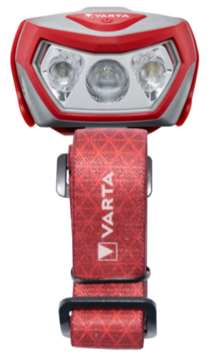 Varta Stirnlampe Outdoor Sports H20 Pro – 200 lm, 50 m, IPX4, Laufzeit 52 h – Grau