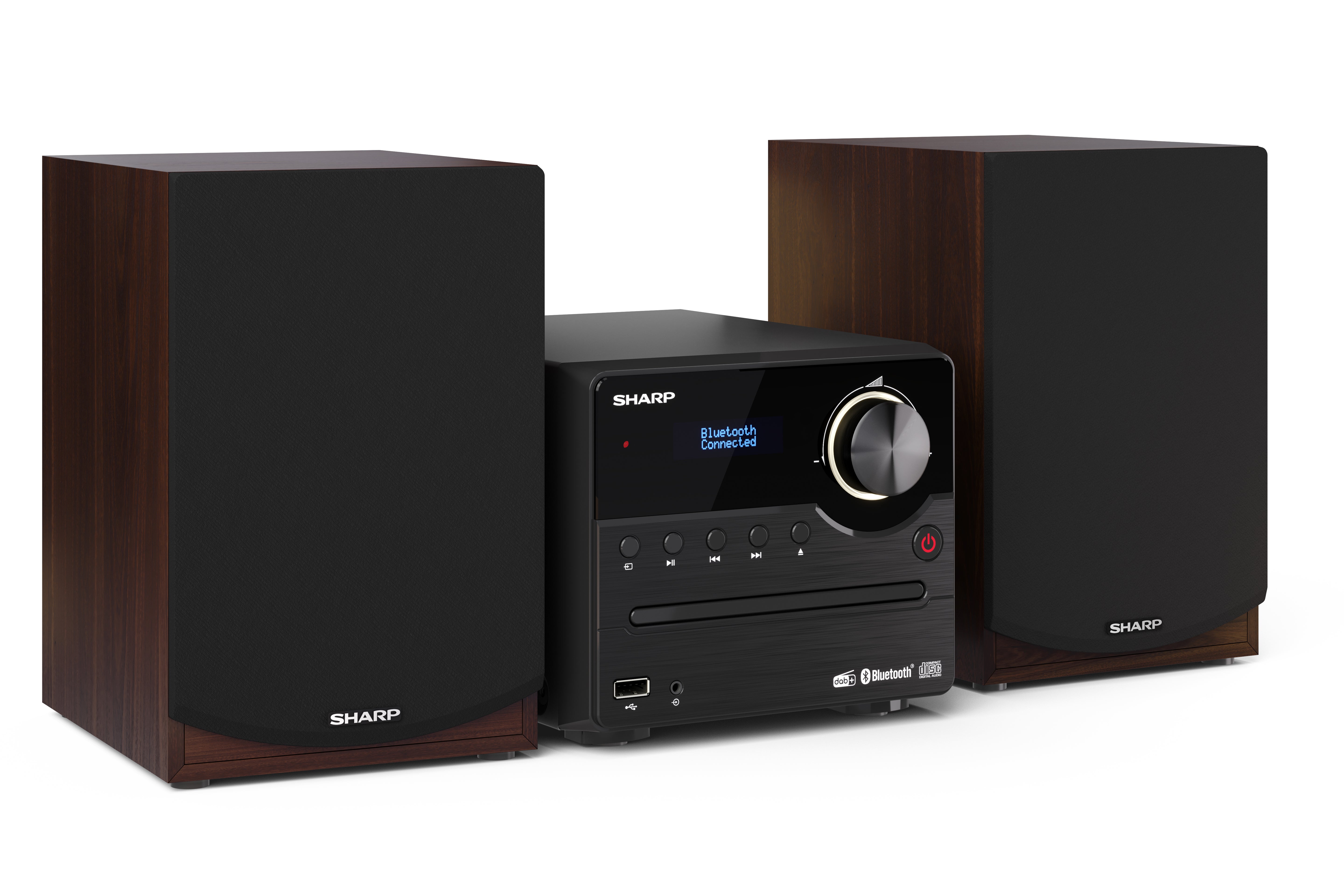 Sharp XL-B517D – Micro HiFi-Anlage, DAB+/FM, CD, Bluetooth, 45 W – Braun