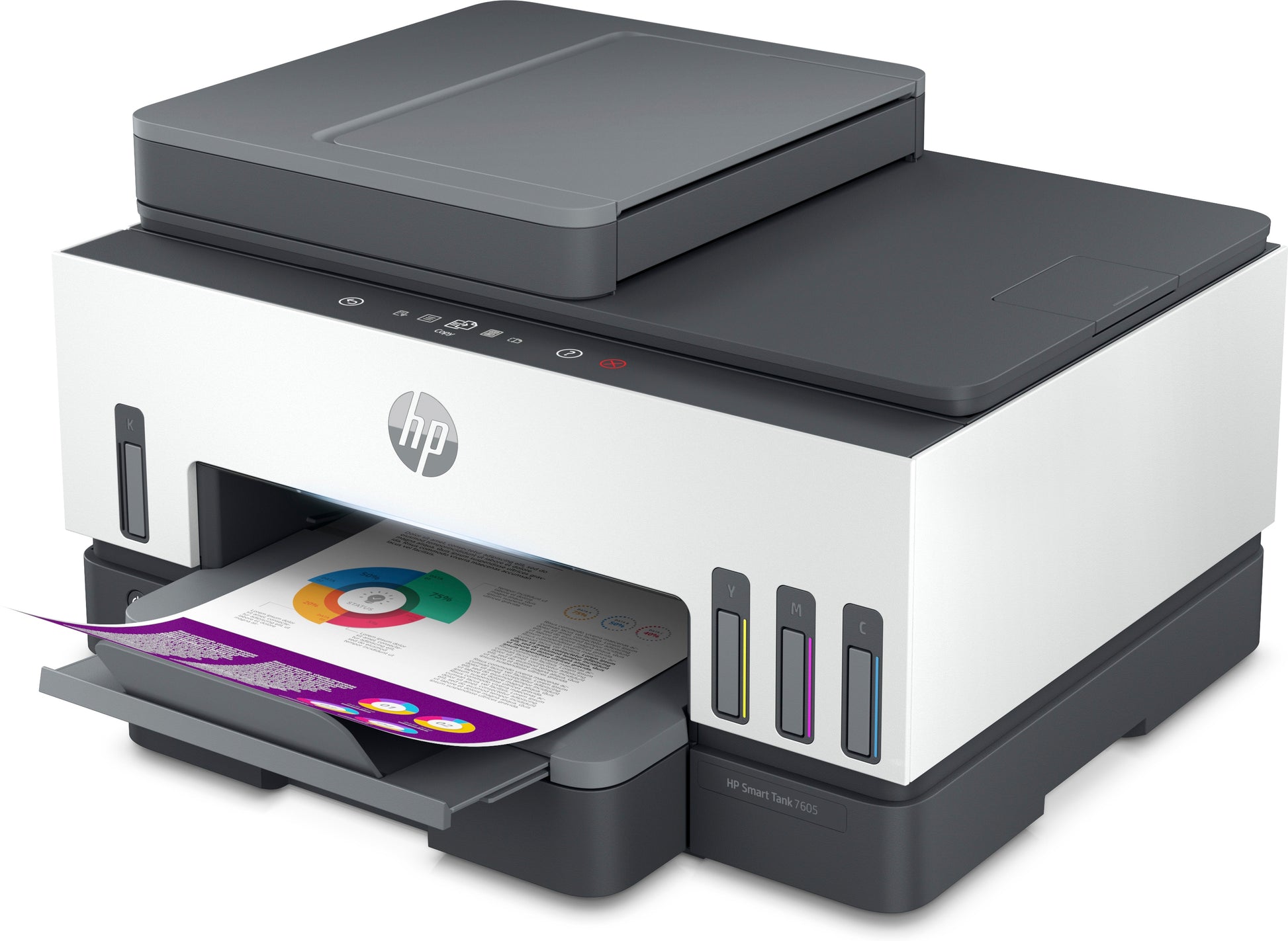 HP SMART TANK 7605 – Farbiger Tintenstrahl-MFP A4, 3-in-1 – 28 S./Min. S/W