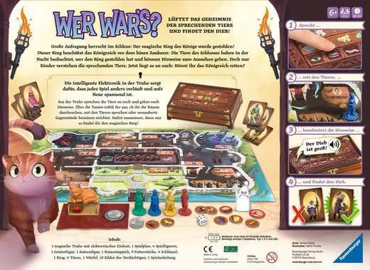 Ravensburger Wer war's? Refresh – Lernspiel, 2–4 Spieler, ab 6 Jahren, 45 Min., DE