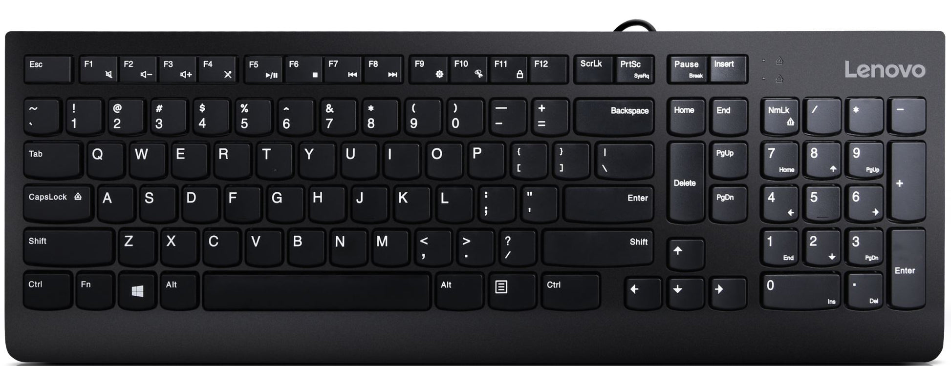 Lenovo 300 USB Combo – Tastatur- und Maus-Set – QWERTZ (CH) – USB (kabelgebunden), Full-Size, Mechanisch, Schwarz