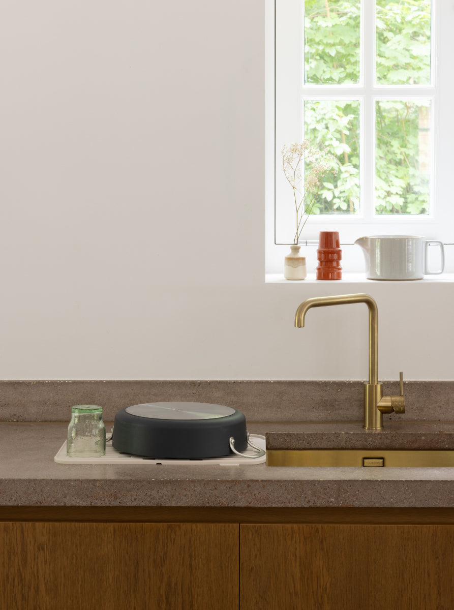 Brabantia Abtropfmatte 32,5 × 43,8 × 0,9 cm, Silikon, Beige