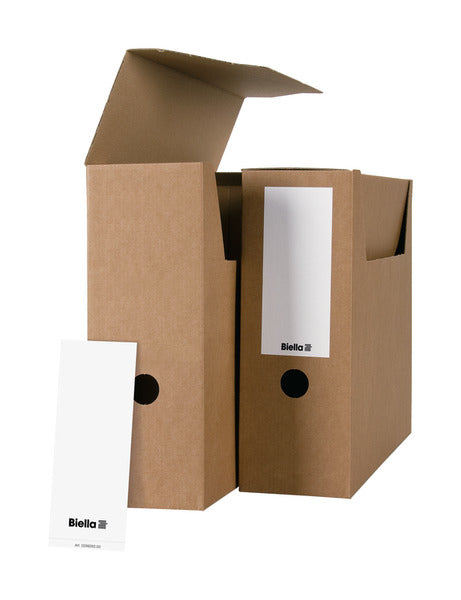 Biella Archivschachtel A4 – 278 × 323 × 100 mm, braun, Karton, 50er Pack