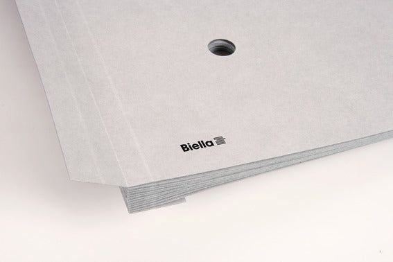 Biella Sammelmappe für A4, Karton, Schwarz, mit Leinwandrücken