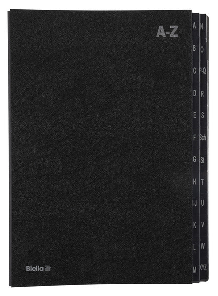 Biella Sammelmappe, für A4, Karton, schwarz