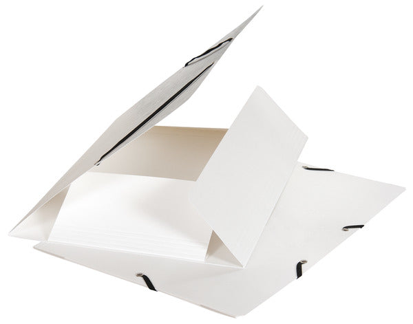 Biella Sammelmappe für A4, Karton, weiss, mit Gummizug