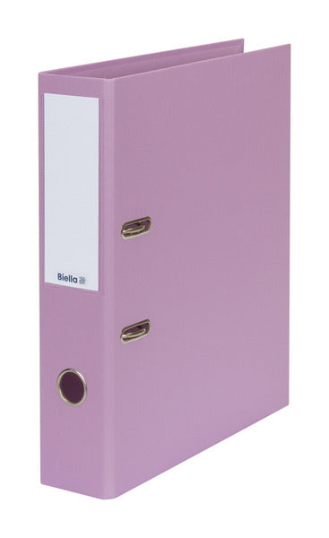 Biella Ordner Recycolor – A4 Hochformat – 2-Ring Hebelmechanik, Rücken 70 mm – Violett, Karton, mit Griffloch