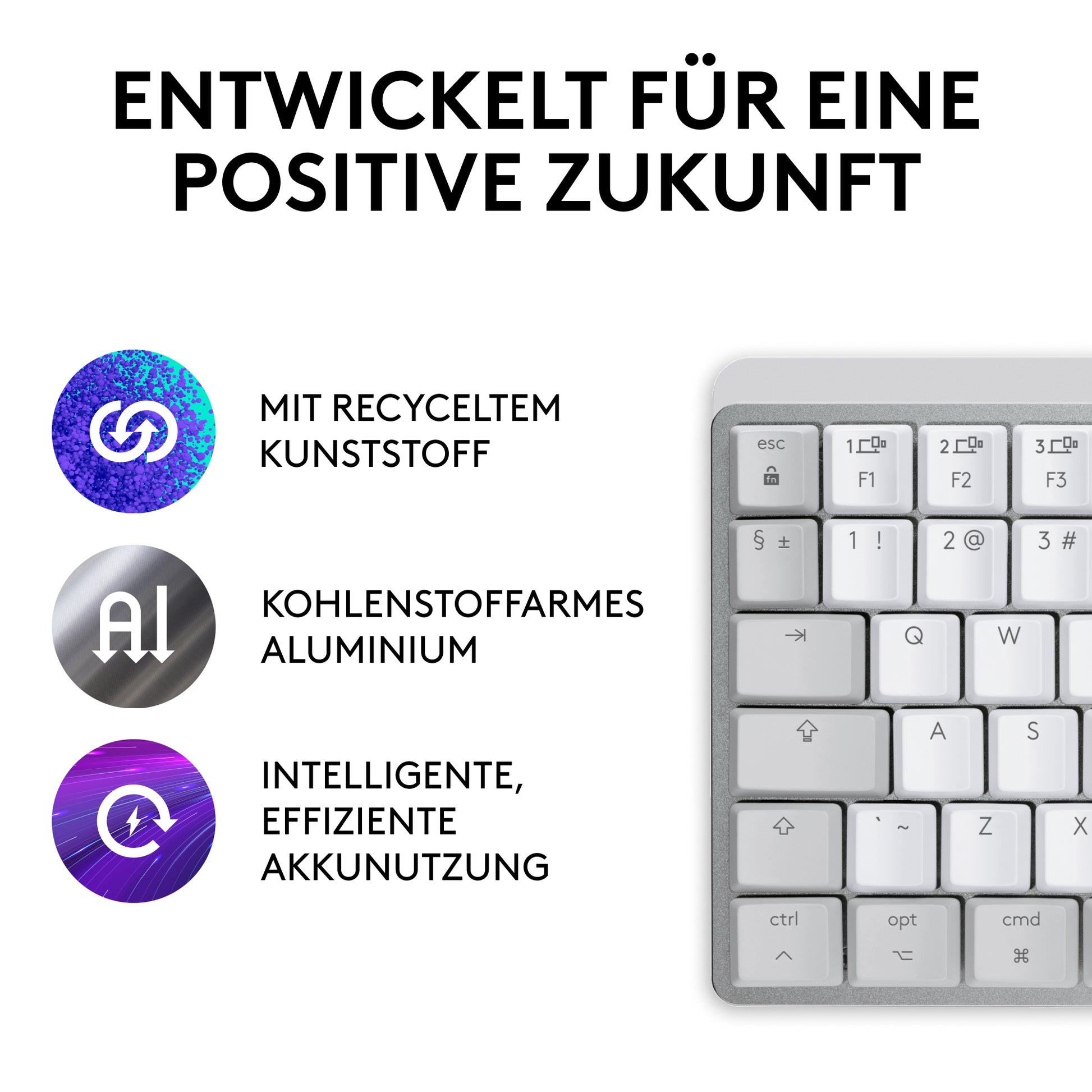 Logitech MX Mechanical Mini – LED-Hintergrundbeleuchtung, kabelloses Bluetooth