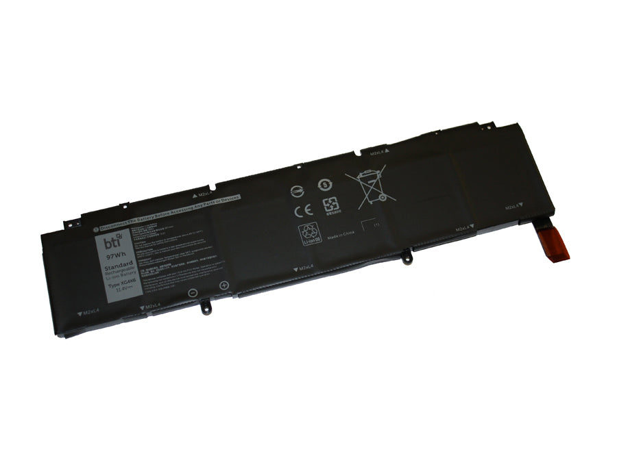 BTI Notebook-Akku – für Dell – 97 Wh, 11,4 V (9 Zellen) – Schwarz