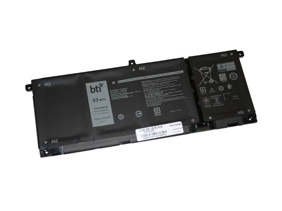 BTI Notebook-Akku – für Dell – 53 Wh, 15 V (4 Zellen) – Schwarz