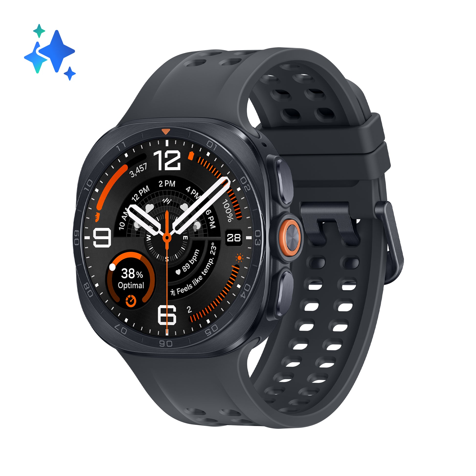 Samsung Galaxy Watch Ultra 2 47 mm GPS + Cellular – Titan Grau, 100 m, für Android