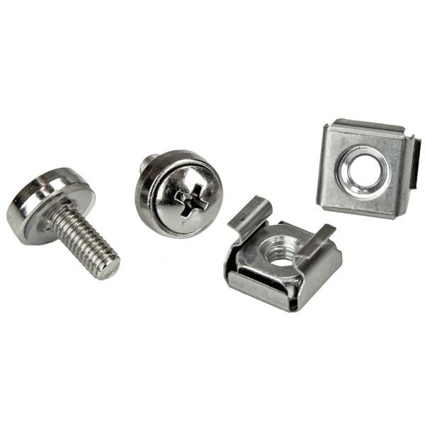 StarTech.com Schrauben + Käfigmuttern M5 – Kuppelkopf, 12 mm, Silber, 100 Stk.
