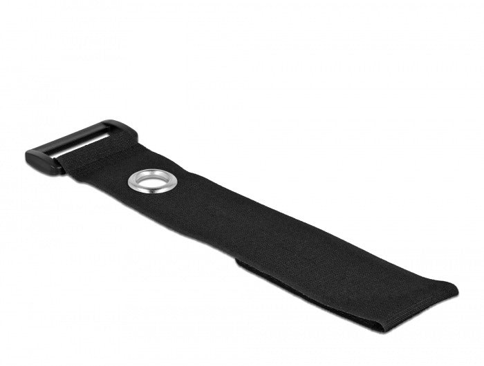 DeLOCK Klettkabelbinder 280×38 mm, 3er-Pack – schwarz