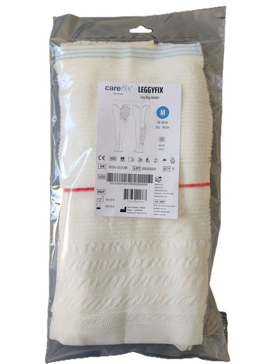 LeggyFix Beinbeutelfixierung – waschbar bei 60 °C, OEKO-TEX – Grösse L, 10 Stk – braun – 63 % Polyester/37 % Elastan