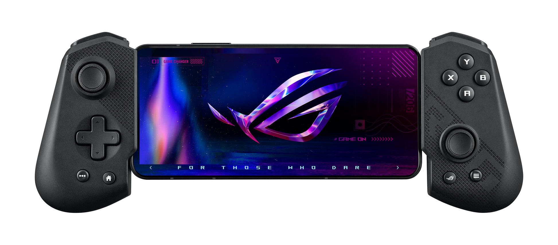 ASUS ROG Tessen – Gamepad – USB 3.2 Gen 1 (USB‑C), RGB, Programmierbare Tasten, für Android, Schwarz/Grau