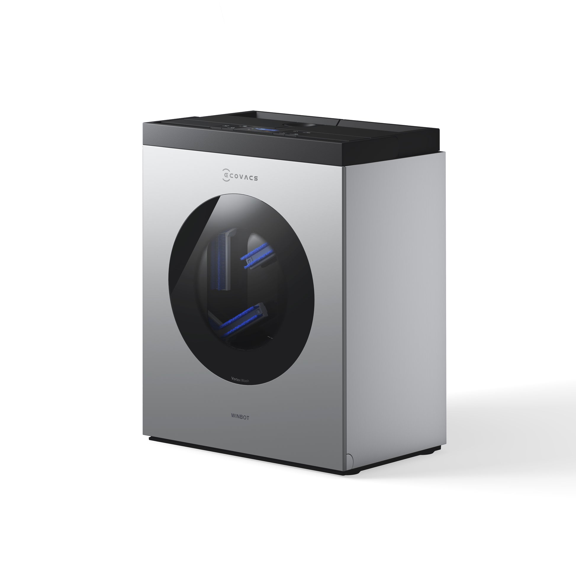 Ecovacs Reinigungsgerät WINBOT W3 OMNI – 110 min Betriebsdauer – Silber, Weiss – 27,0 × 27,0 × 7,6 cm