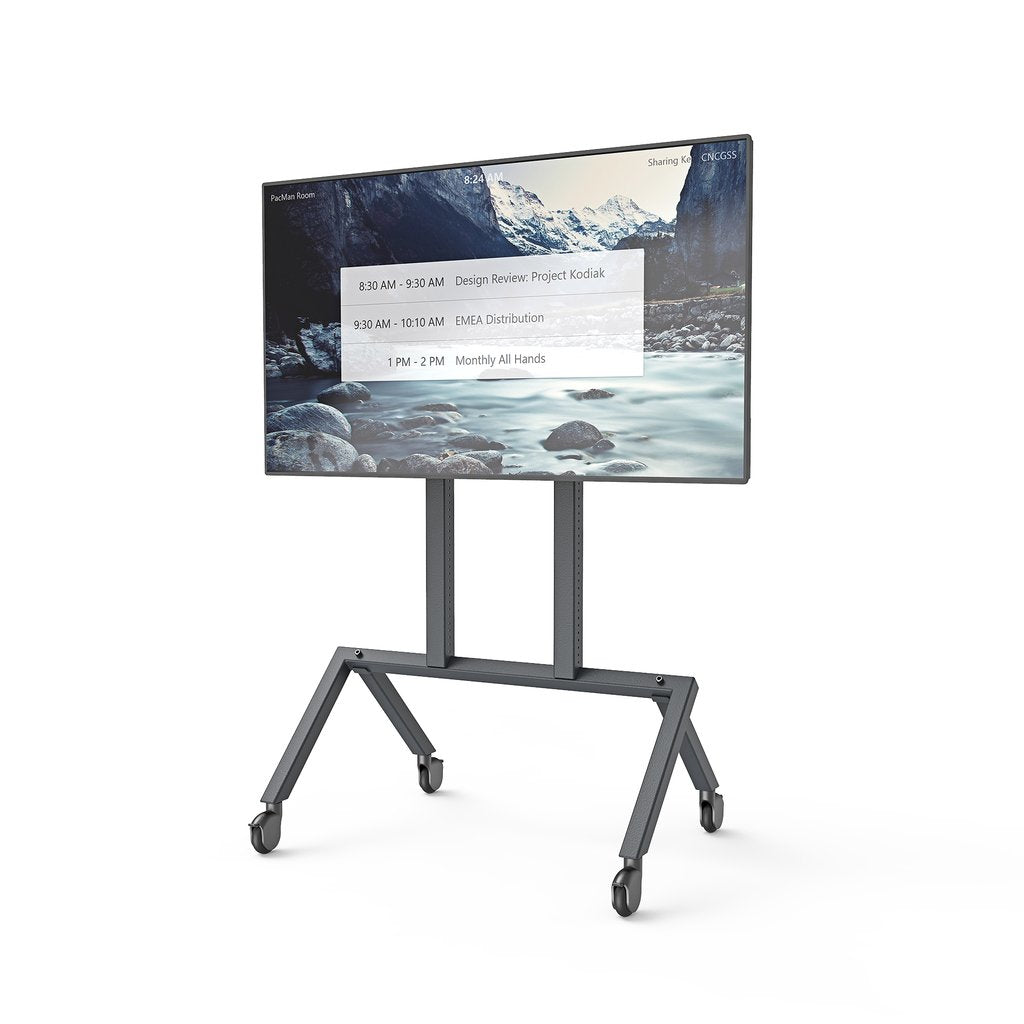 Heckler Design TV-Wagen – 50–75" – VESA 400×400 – bis 136,1 kg, mit Rollen – H714-BG