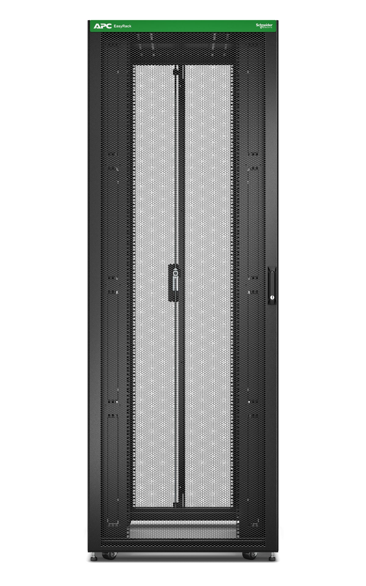APC Easy Rack 800mm/48U/1200mm – Freistehendes Gestell – 19" Rack, 48U, 800×1200 mm, Lenkrollen, Schwarz