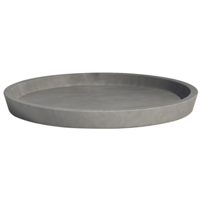Permapack Ecopots Untersetzer – Ø 29 × 3 cm – Recycling-Kunststoff, Grau