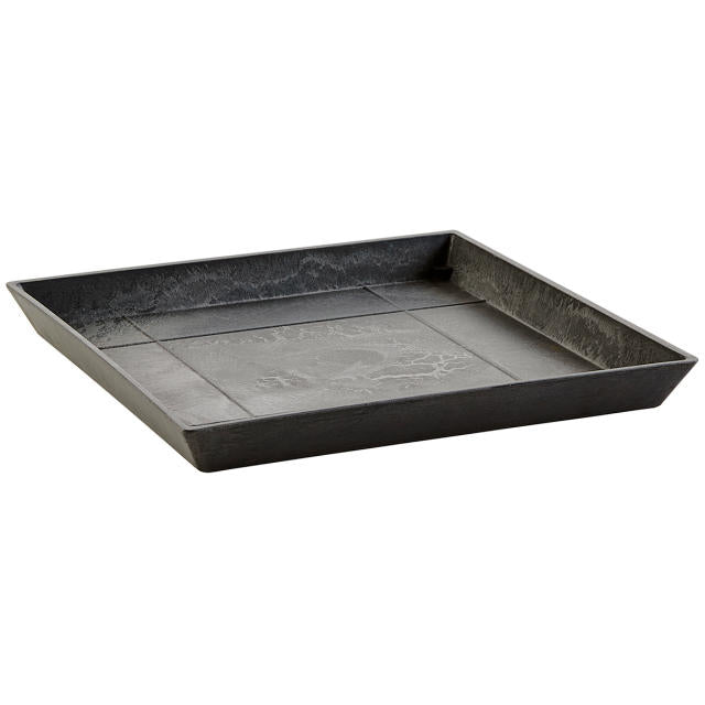 Permapack Ecopots Untersetzer – 28 × 28 × 3 cm – Recycling-Kunststoff, Dunkelgrau