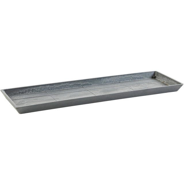 Permapack Ecopots Untersetzer – 78,9 × 19,4 × 4,5 cm – Recycling-Kunststoff, Grau
