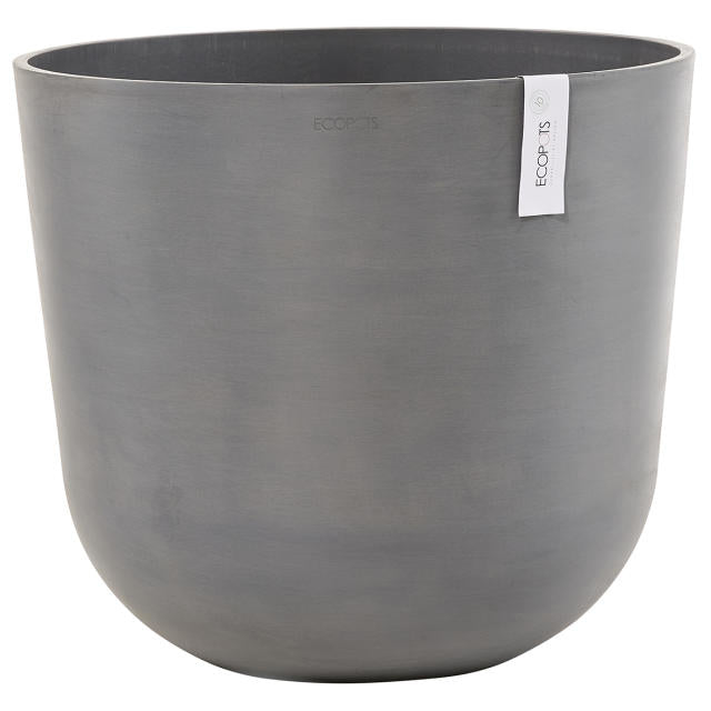 Permapack Ecopots Oslo Topfpflanzer – Ø 35 × 30,5 cm – Recycling-Kunststoff, Grau