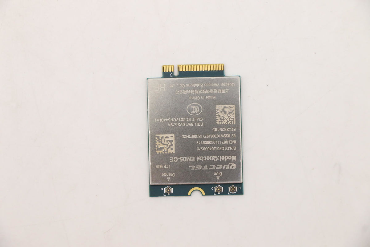 Lenovo MDM9607 EM05 WWAN-Karte für ThinkPad X1 Carbon 8. Gen. – CAT4, FRU 5W10V25794