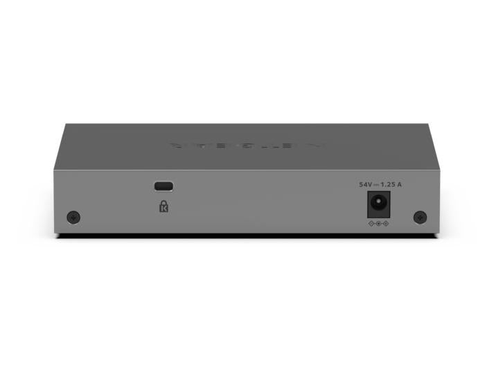 NETGEAR GS105EP – Unmanaged Switch – 5×GbE, PoE+ 63 W, Grau