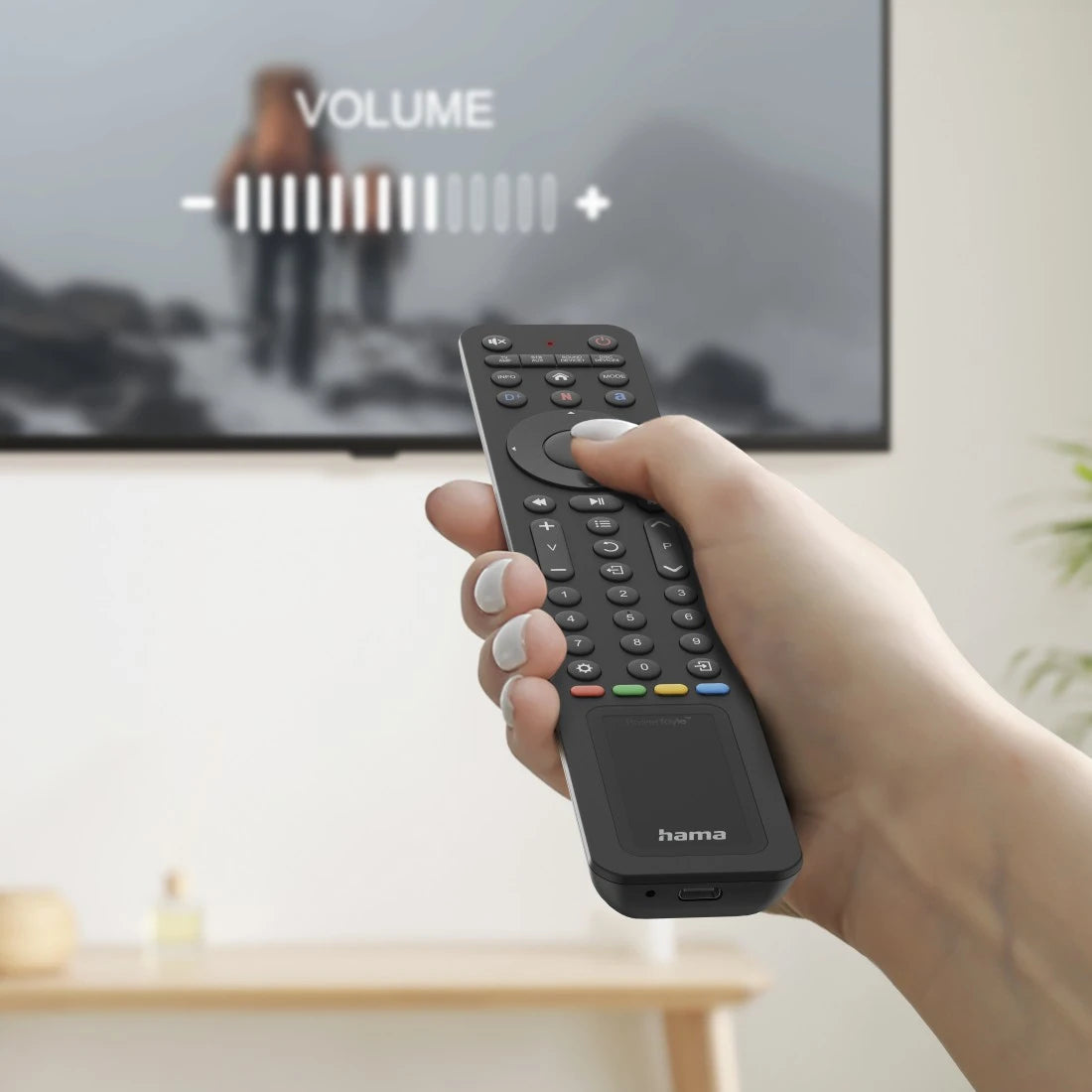 Hama TV-Fernbedienung – IR, USB-C, Schwarz