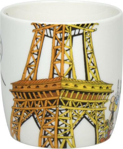 Könitz Porzellan Könitz Becher Je t'aime Paris – 400 ml, Ø 8,8 cm, H 9,2 cm, Knochenporzellan, spülmaschinenfest