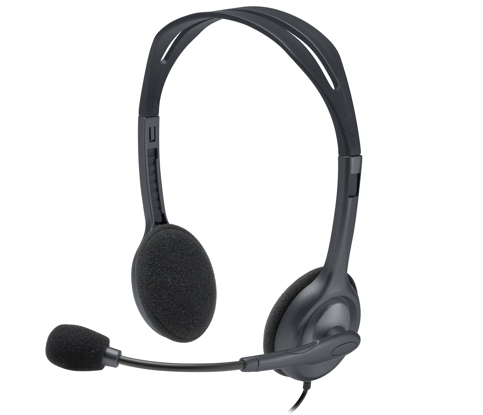 Logitech H111 Office-Headset – On-Ear, Stereo, 3,5 mm Klinke, Grau