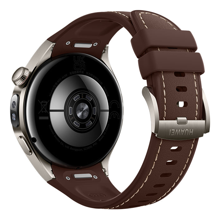Huawei Watch 5 46 mm GPS + Cellular – Titan Silber, Braun, 50 m, für Android, iPhone