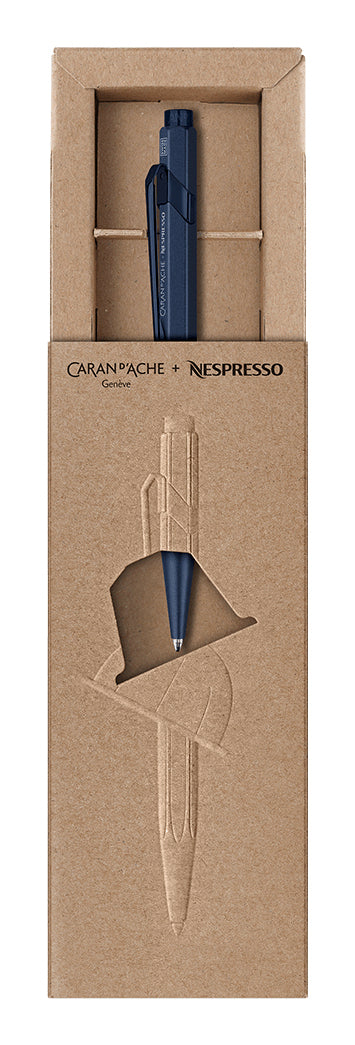 Caran d-Ache Caran d'Ache 849 Nespresso Edition 6 Kugelschreiber – Schwarz, Medium, Druck, Aluminium, Blau, nachfüllbar