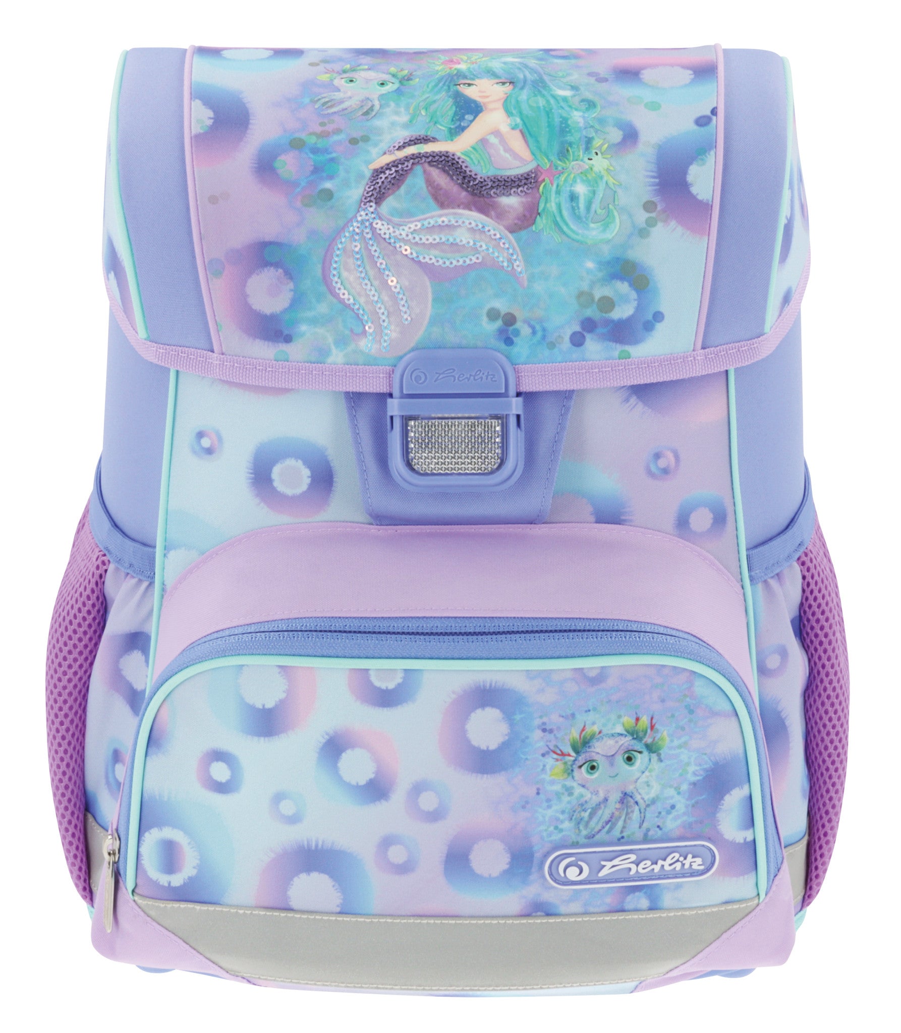 Herlitz Loop Plus – Schulrucksack-Set 4-teilig, Mystic Mermaid, 16 l, 31×37×22 cm
