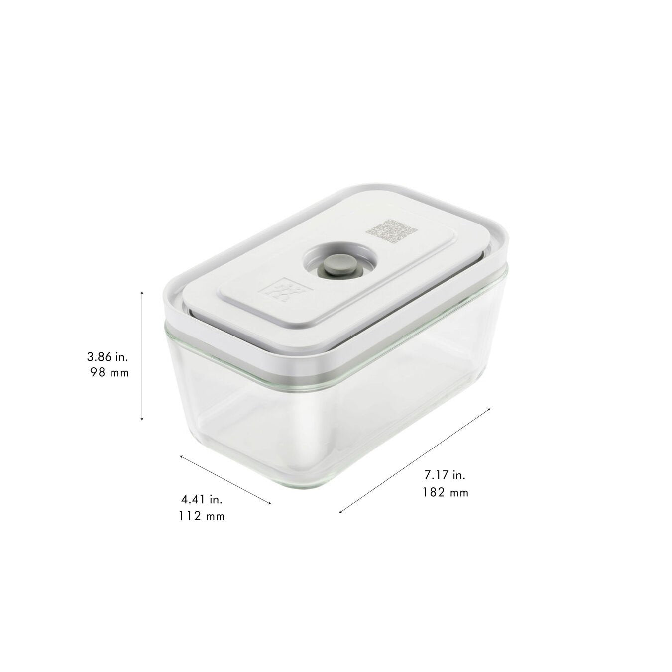 ZWILLING Vakuumbox Glas Fresh & Save – 350 ml, 750 ml, 1,6 l, für Vakuumierer, 3 Stk., Glas, Transparent