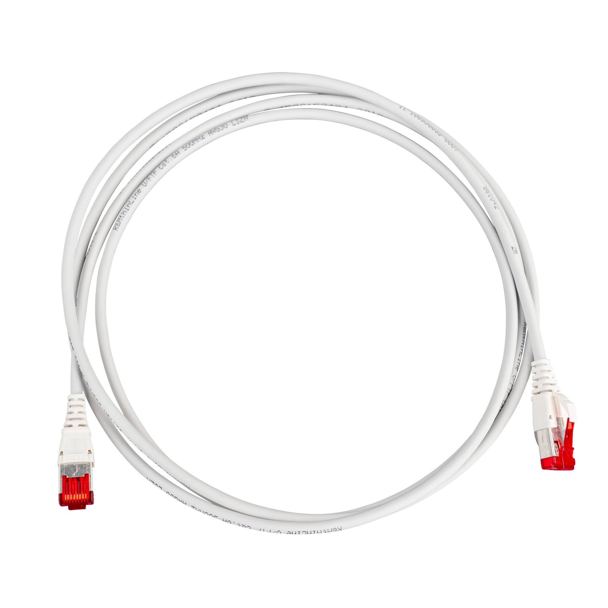 R&M Thin-Line Patchkabel – Cat6A U/FTP, 1 m, Grau, LSZH, RJ‑45