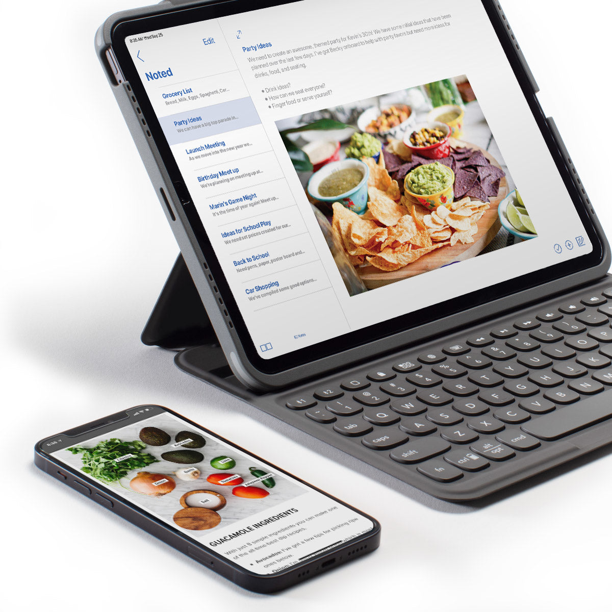 Zagg Keys Pro (französisches Layout) Tastatur – für Apple iPad 11", anthrazit