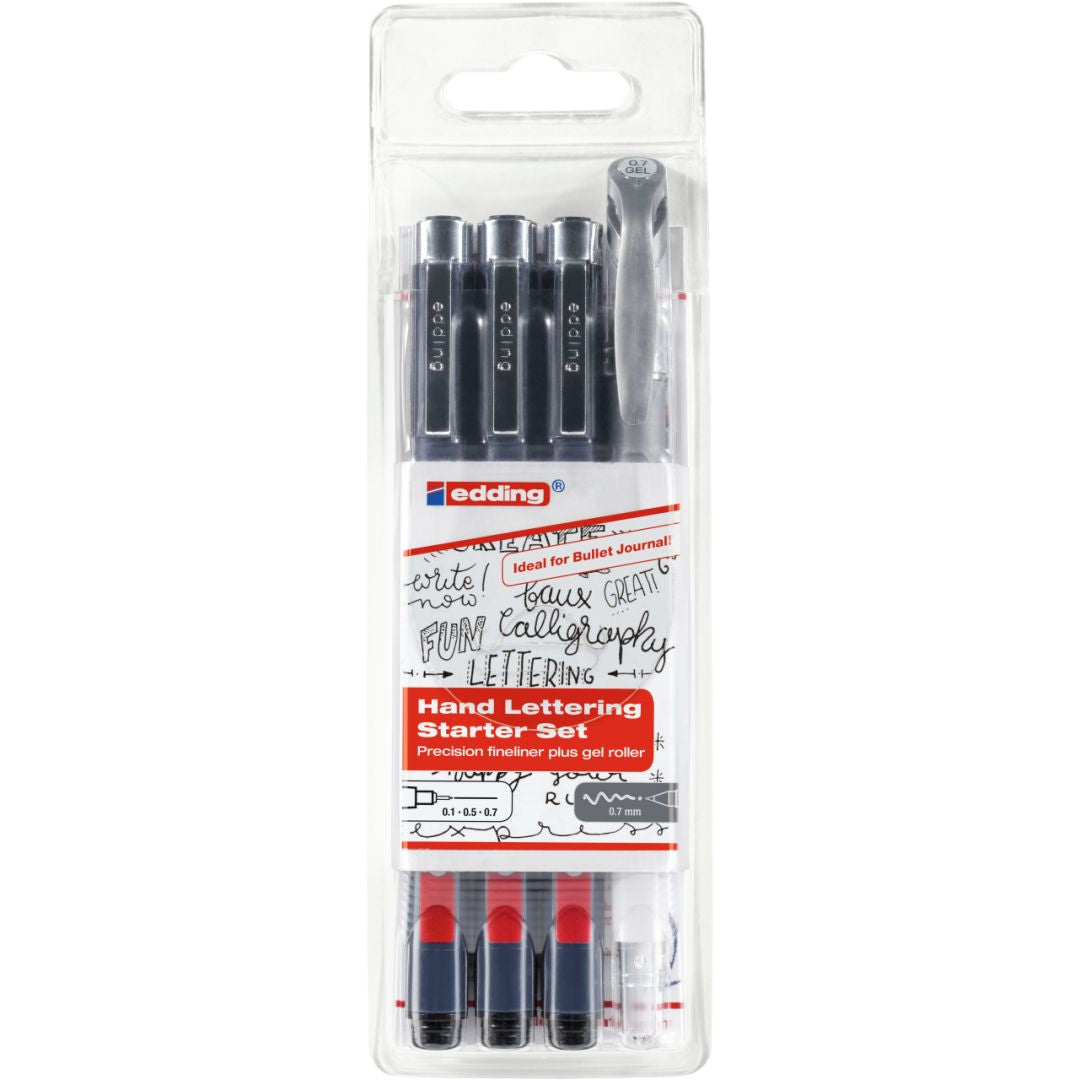 Edding Profipen 1800 Fineliner Set – 3 Stk., 0,1–0,7 mm, schwarz